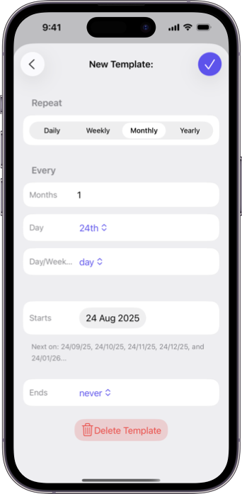 Pockity's Recurring editor